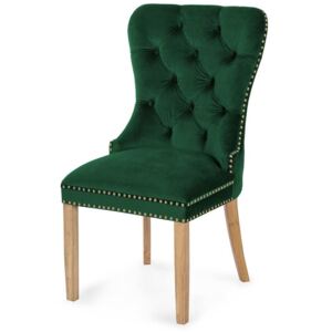 Krzesło MADAME II GOLD zielony/dąb/ BL78 - Zielony