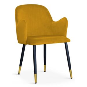 Krzesło CAMEL miodowy/ noga czarno-złota/ BL0368 - Miodowy