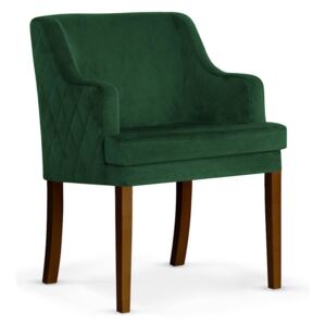 Fotel GRAND zielony/ noga orzech/ BL78 - Zielony