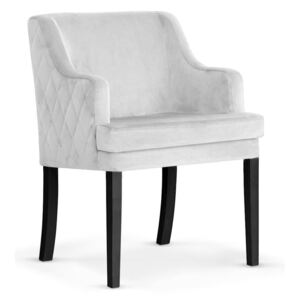 Fotel GRAND srebrny/ noga czarna/ BL03 - Srebrny