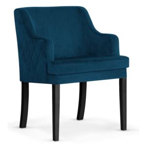 Fotel GRAND niebieski/ noga czarna/ BL86 - Niebieski