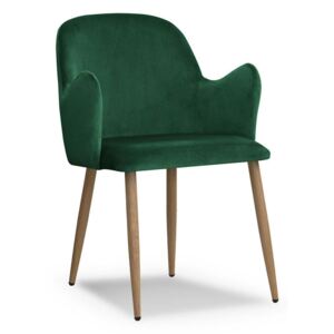 Krzesło CAMEL zielony/ noga dąb/ BL78 - Zielony