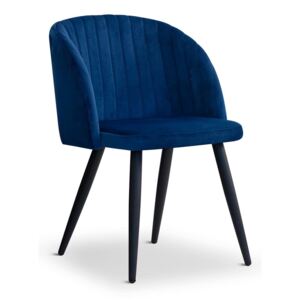 Krzesło ADELE niebieski/ noga czarna - Niebieski