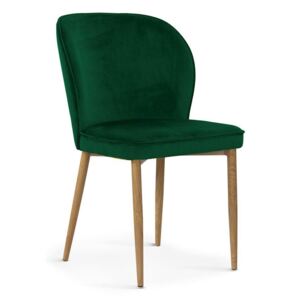 Krzesło AINE zielony/ noga dąb/ BL78 - Zielony