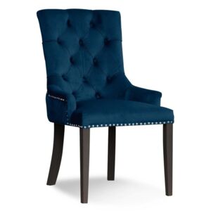 Krzesło AUGUST niebieski/ noga czarna/ BL86 - Niebieski