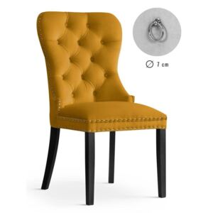 Krzesło MADAME miodowy/ noga czarna /BL68 - Miodowy