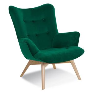 Fotel ANGEL zielony/ noga buk/ KR19 - Zielony