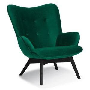 Fotel CHERUB zielony/ noga czarna/ KR19 - Zielony