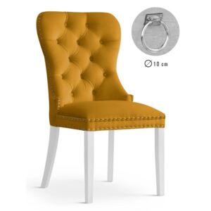 Krzesło MADAME II miodowy/ noga biała/ BL68 - Miodowy
