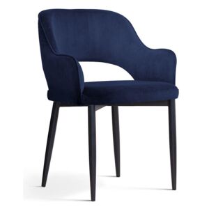 Krzesło MERCY niebieski/ noga czarna/ BL86 - Niebieski