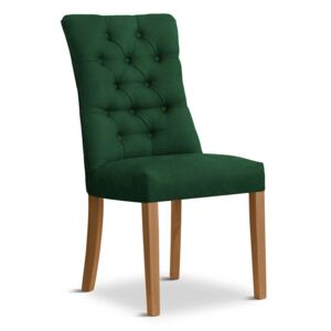 Krzesło LORD zielony/ noga dąb/ BL78 - Zielony