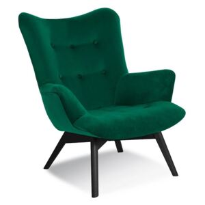 Fotel ANGEL zielony/ noga czarna/ KR19 - Zielony