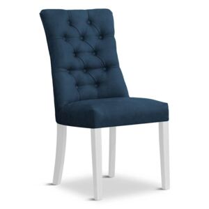 Krzesło LORD niebieski/ noga biała/ BL86 - Niebieski