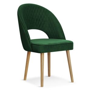 Krzesło PONTE zielony/ noga dąb/ BL78 - Zielony