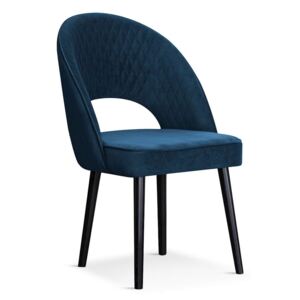 Krzesło PONTE niebieski/ noga czarna/ BL86 - Niebieski