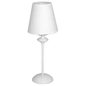 Biała lampka stołowa w klasycznym stylu Marjani Biały