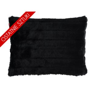 Futrzana poduszka dekoracyjna NORKA czarny 40x50 cm