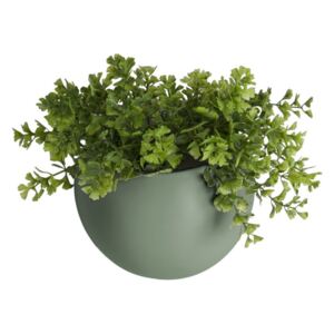 Matowa zielona ceramiczna doniczka wisząca PT LIVING Globe