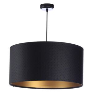 Czarna lampa wisząca Lea Lux z pikowanym abażurem Czarny 40 cm