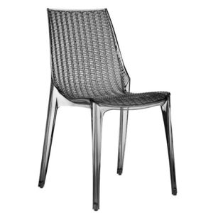 Krzesło Tricot Chair 49x55x88 cm transparentne szare