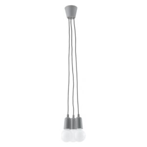 Lampa wisząca DIEGO 3 szara SL.0576 SOLLUX SL.0576 | SPRAWDŹ RABAT W KOSZYKU !
