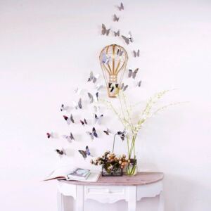 Zestaw 12 naklejek 3D Ambiance Mirror Butterflies