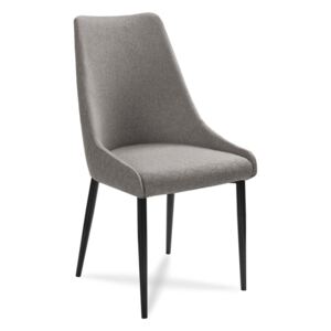 Krzesło OLIVIER H91 jasny szary+czarny (nogi metalowe)