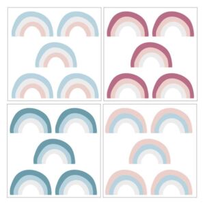 Zestaw 20 naklejek ściennych Dekornik Rainbow Color
