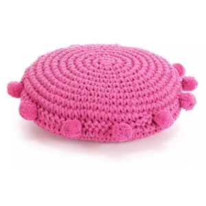 Dziana poduszka podłogowa, okrągła, bawełna, 45 cm, różowa