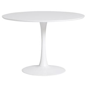 Okragły biały stół do jadalni Marckeric Oda, ⌀ 110 cm