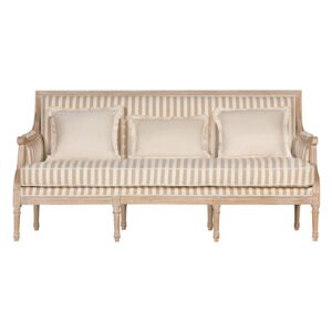 Sofa 3-osobowa Cecile III beige, drewno, len