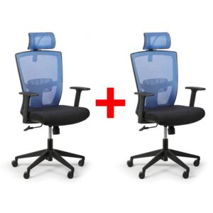 Fotel biurowy Fantom 1 + 1 GRATIS, niebieski