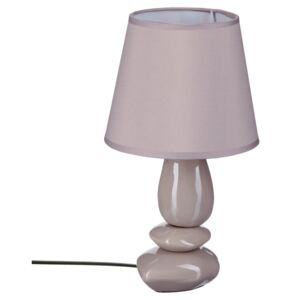 Lampka stołowa GALET na ceramicznej podstawie, 30 cm, różowa