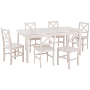 Biały, sosnowy stół 180 cm, bez krzeseł