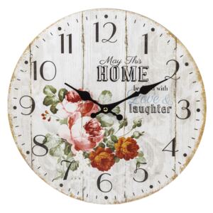 Zegar ścienny z różami Cabot Ø34 cm