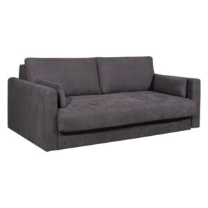 Rozkładana sofa 3-osobowa WALLACE typu ekspres z tkaniny – kolor szary