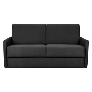 3-osobowa rozkładana sofa CALIFE II typu express z tkaniny – Kolor antracytowy – Miejsce do spania 140 cm – Materac 18 cm