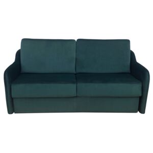 Sofa dla 3 osób, rozkładana w trybie ekspresowym, z weluru COTIO - Zielony