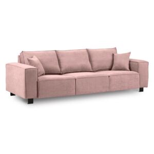 Jasnoróżowa sofa 3-osobowa Kooko Home Modern