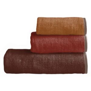 Zestaw 3 ręczników Linen Couture Toalla Red Gradient