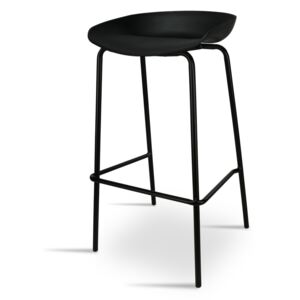 Nowoczesny hoker, krzesło barowe KB 1003 - kolor czarny
