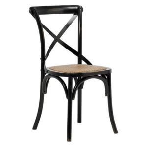 Czarne krzesło Interstil Vintage