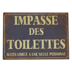 Tabliczka z blachy Antic Line Impasse Des Toilettes