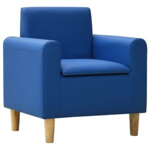 Sofa dla dziecka, niebieska, obita sztuczną skórą