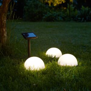 Luxform Solarne lampy LED Clervaux, 3 szt., białe, półokrągłe, 40300
