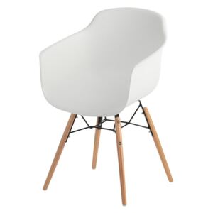Krzesło DEKORIA Shape, białe, 56x38x80 cm