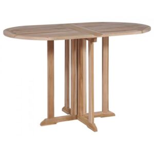 Składany stół jadalniany z litego drewna tekowego, 120x70x75 cm