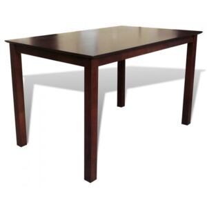 Stół z litego drewna, brązowy, 110 cm