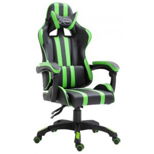 Fotel dla gracza, zielony, PU