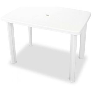 Stół ogrodowy, plastik, biały, 101 x 68 x 72 cm